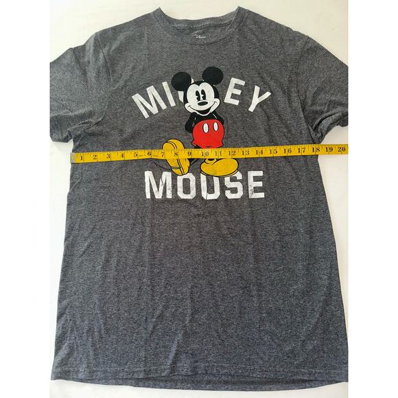 Disney Mickey Mouse T Shirt Unisex Medium Grey White Black Red Yellow Mickey - Picture 3 of 5